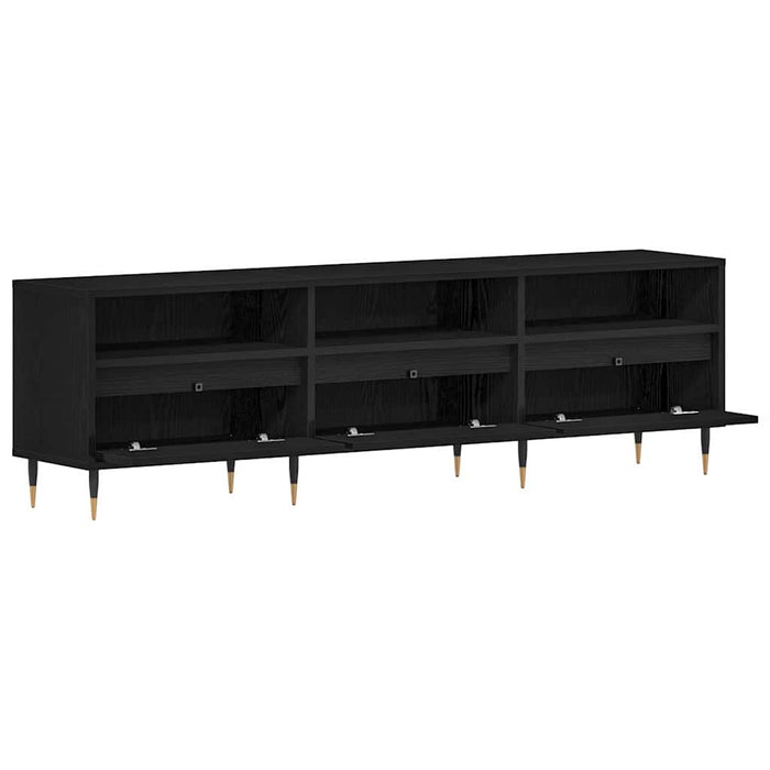 Cabinet TV Stejar Negru 150 x 30 x 44,5 cm Lemn compozit - WALTI WALTI