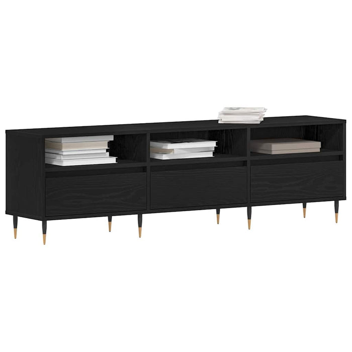 Cabinet TV Stejar Negru 150 x 30 x 44,5 cm Lemn compozit - WALTI WALTI