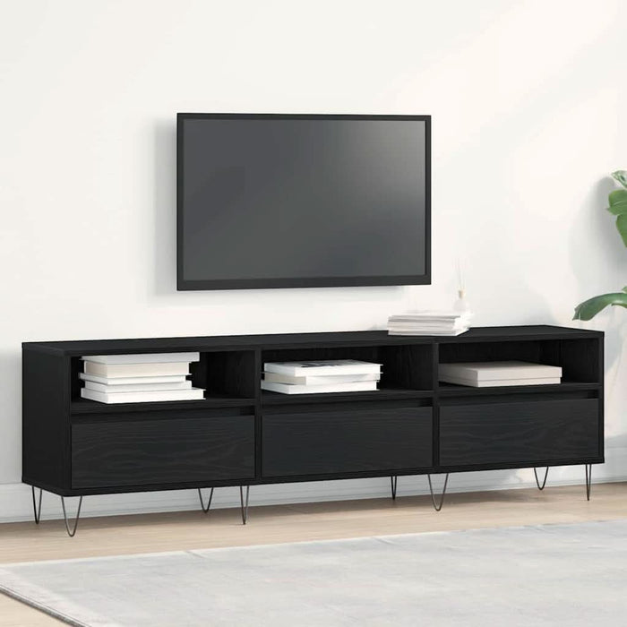 Cabinet TV Stejar Negru 150 x 30 x 44,5 cm Lemn compozit - WALTI WALTI
