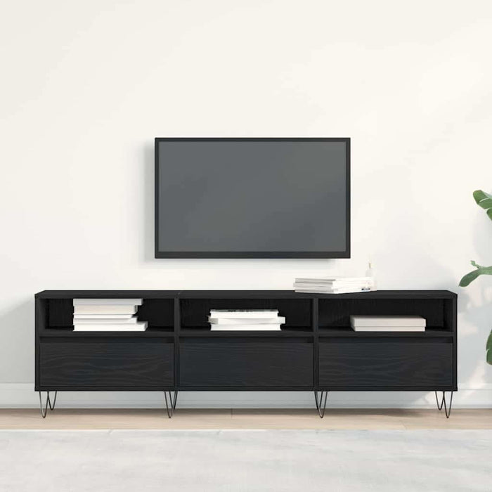 Cabinet TV Stejar Negru 150 x 30 x 44,5 cm Lemn compozit - WALTI WALTI