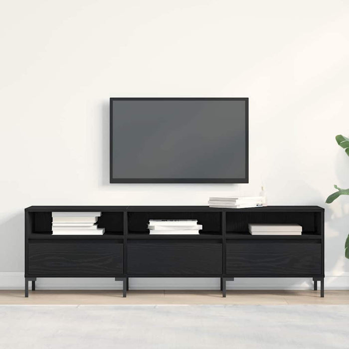 Cabinet TV Stejar Negru 150 x 30 x 44,5 cm Lemn compozit - WALTI WALTI