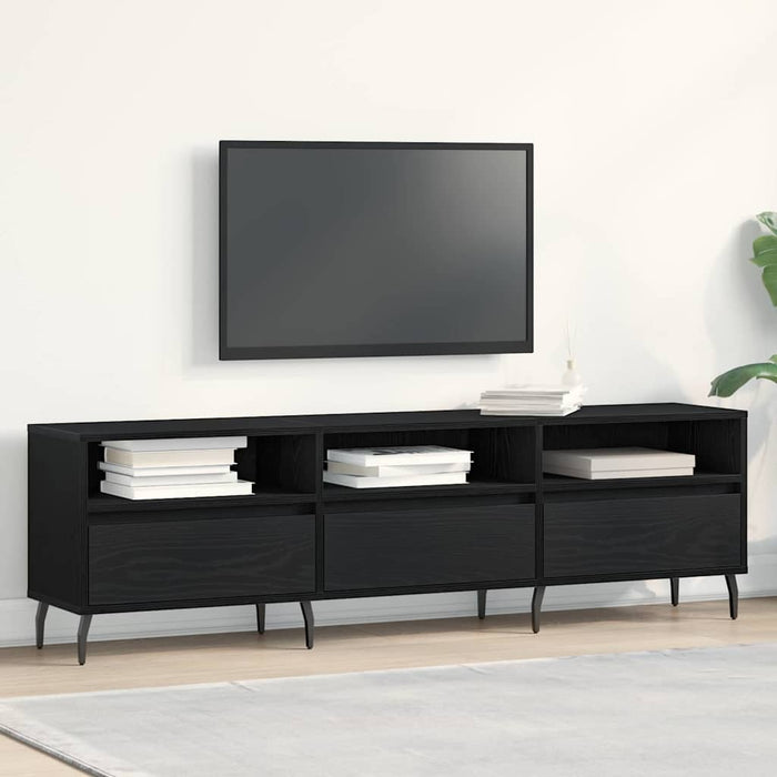 Cabinet TV Stejar Negru 150 x 30 x 44,5 cm Lemn compozit - WALTI WALTI