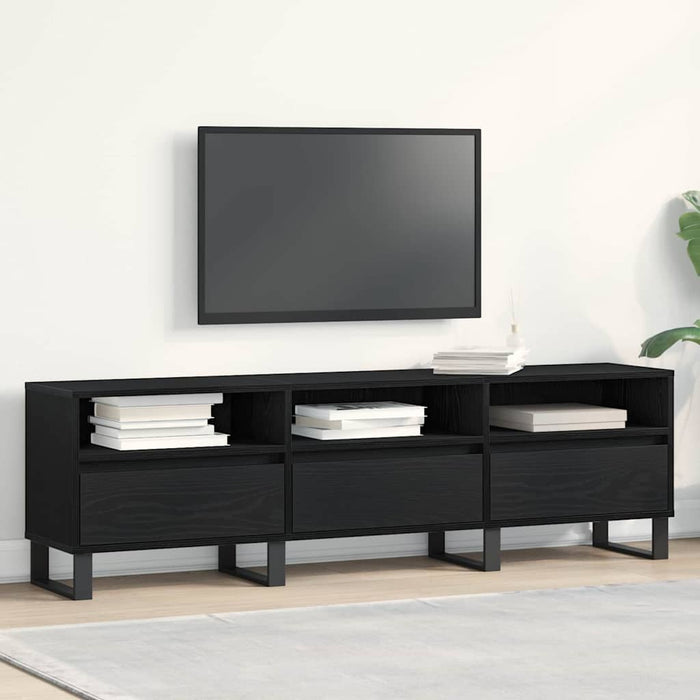 Cabinet TV Stejar Negru 150 x 30 x 44,5 cm Lemn compozit - WALTI WALTI