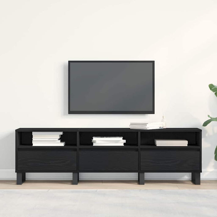 Cabinet TV Stejar Negru 150 x 30 x 44,5 cm Lemn compozit - WALTI WALTI