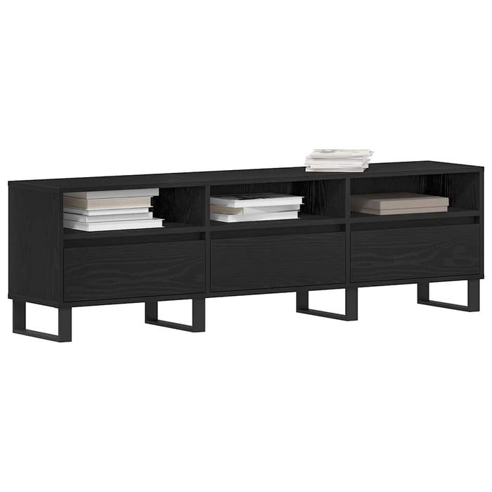 Cabinet TV Stejar Negru 150 x 30 x 44,5 cm Lemn compozit - WALTI WALTI