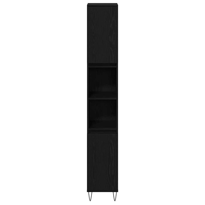 Dulap de Baie Stejar Negru 30 x 30 x 190 cm Lemn compozit - WALTI WALTI