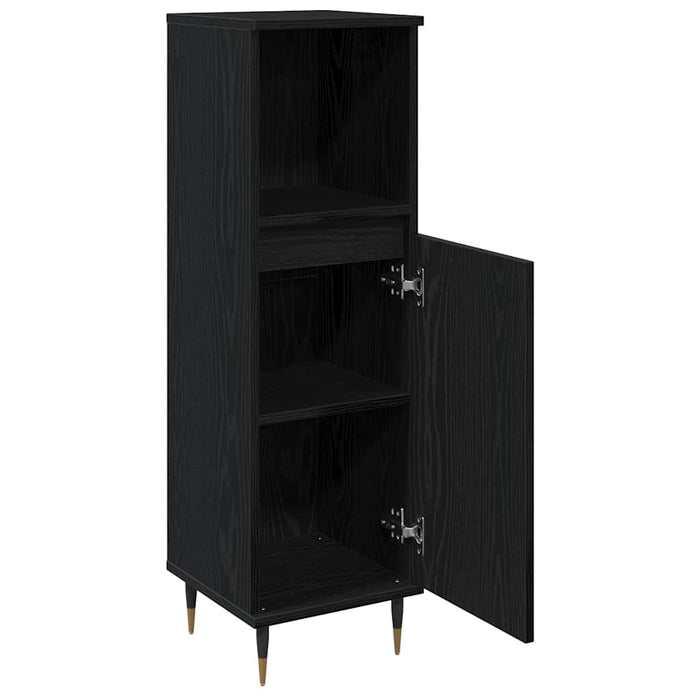 Dulap de Baie Stejar Negru 30 x 30 x 100 cm Lemn compozit - WALTI WALTI