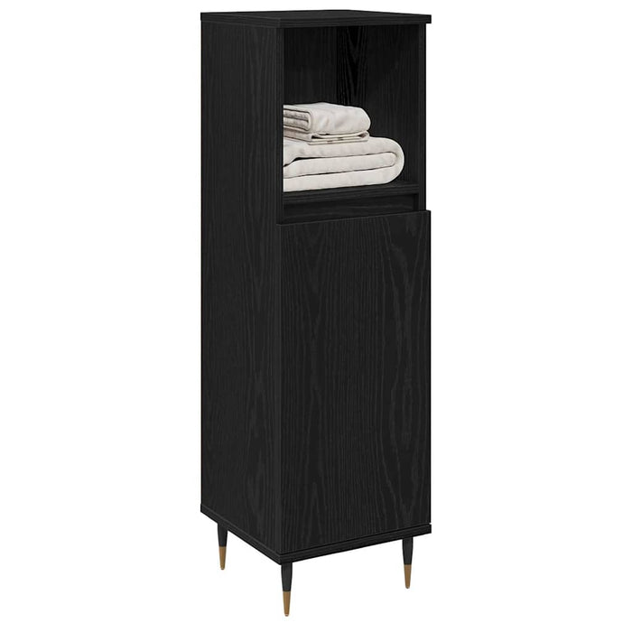 Dulap de Baie Stejar Negru 30 x 30 x 100 cm Lemn compozit - WALTI WALTI