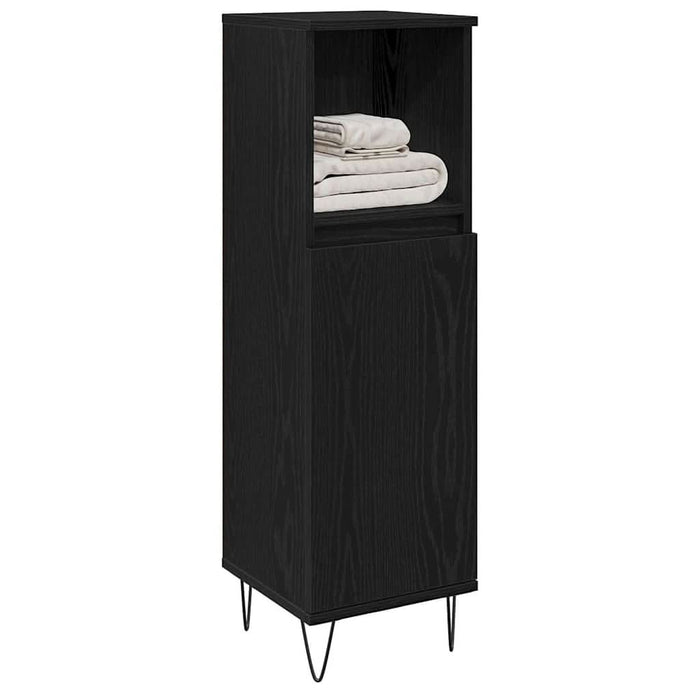 Dulap de Baie Stejar Negru 30 x 30 x 100 cm Lemn compozit - WALTI WALTI