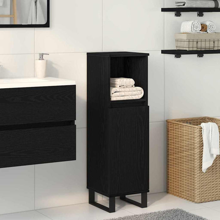 Dulap de Baie Stejar Negru 30 x 30 x 100 cm Lemn compozit - WALTI WALTI