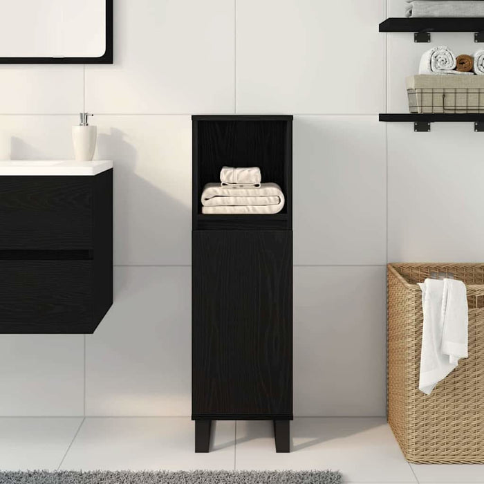 Dulap de Baie Stejar Negru 30 x 30 x 100 cm Lemn compozit - WALTI WALTI