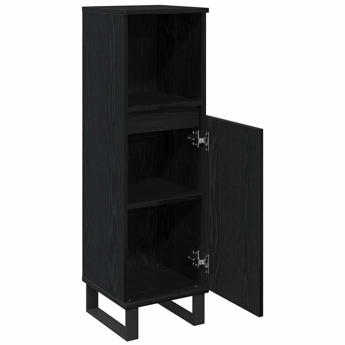 Dulap de Baie Stejar Negru 30 x 30 x 100 cm Lemn compozit - WALTI WALTI