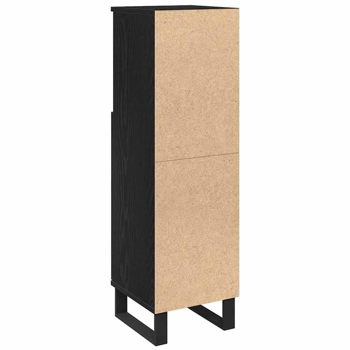 Dulap de Baie Stejar Negru 30 x 30 x 100 cm Lemn compozit - WALTI WALTI