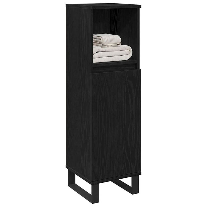 Dulap de Baie Stejar Negru 30 x 30 x 100 cm Lemn compozit - WALTI WALTI