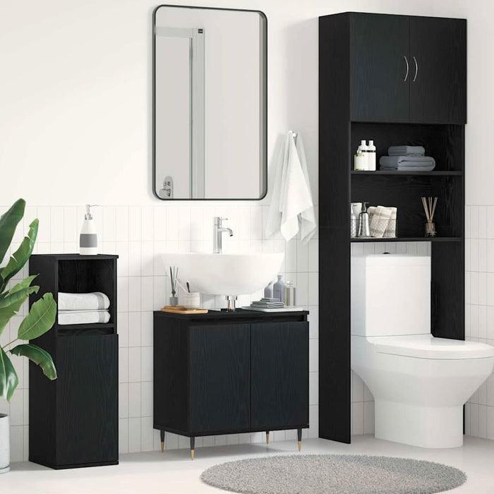 Dulap pentru Chiuveta de Baie Stejar Negru 58 x 33 x 60 cm - WALTI WALTI