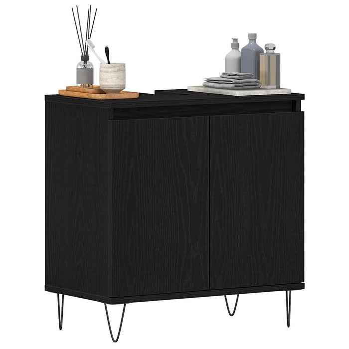 Dulap pentru Chiuveta de Baie Stejar Negru 58 x 33 x 60 cm - WALTI WALTI