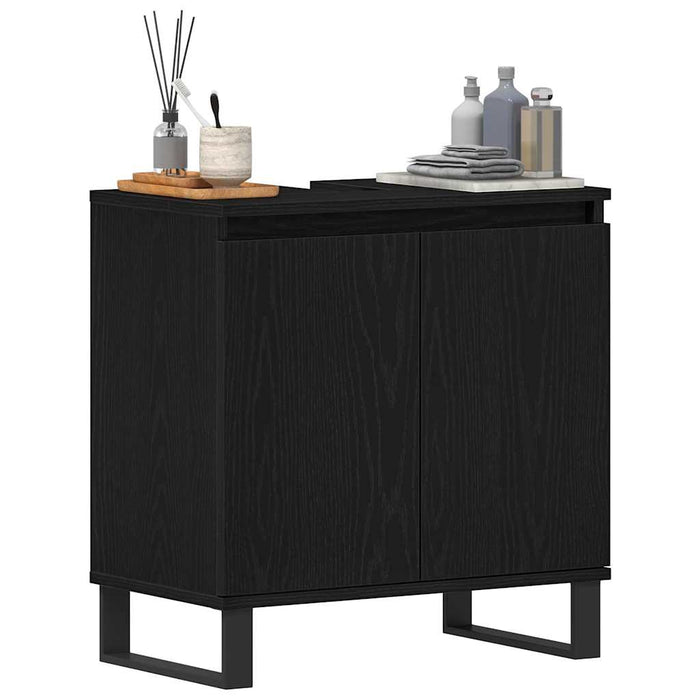 Dulap pentru Chiuveta de Baie Stejar Negru 58 x 33 x 60 cm - WALTI WALTI
