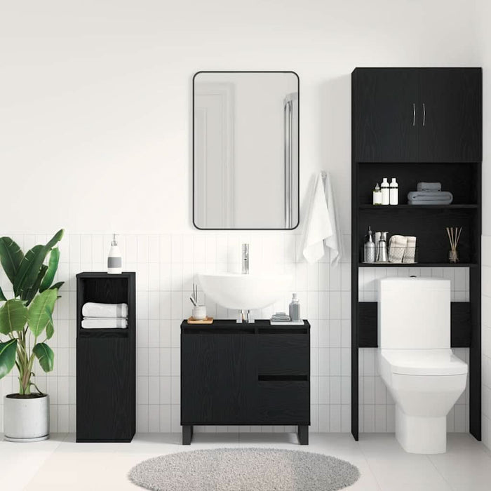 Dulap pentru Chiuveta de Baie Stejar Negru 65 x 33 x 60 cm - WALTI WALTI