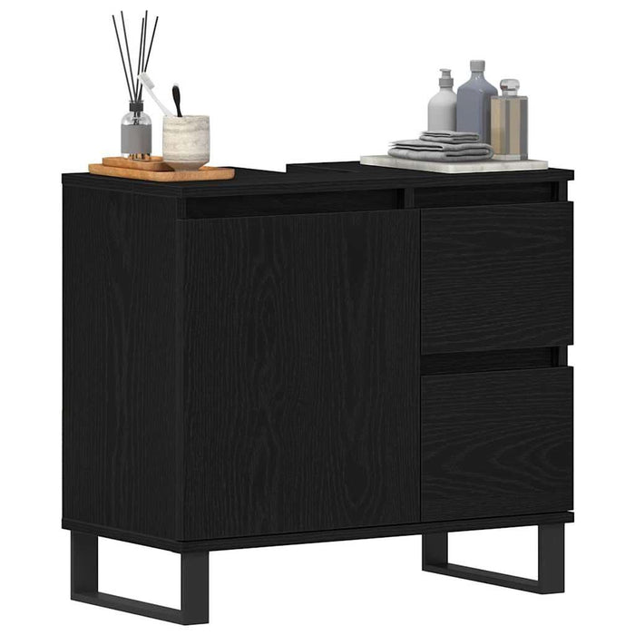 Dulap pentru Chiuveta de Baie Stejar Negru 65 x 33 x 60 cm - WALTI WALTI