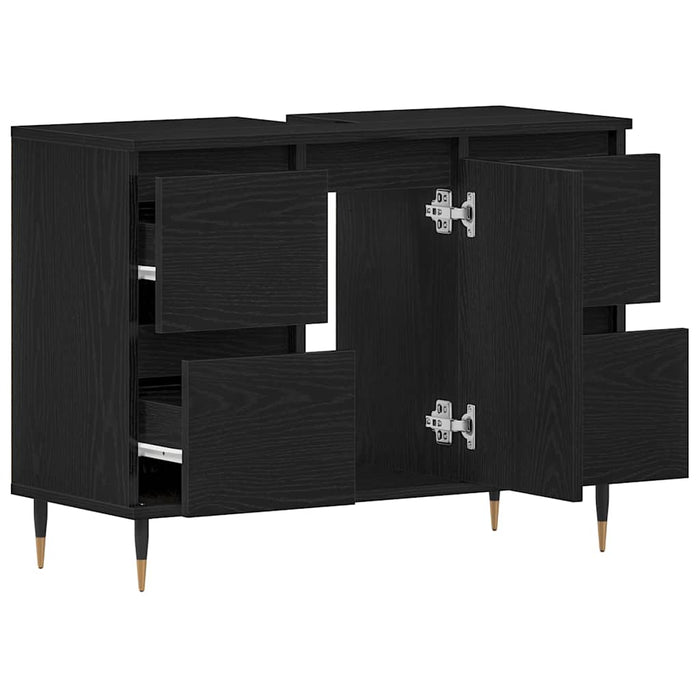 Dulap pentru Chiuveta de Baie Stejar Negru 80 x 33 x 60 cm - WALTI WALTI