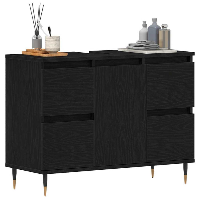 Dulap pentru Chiuveta de Baie Stejar Negru 80 x 33 x 60 cm - WALTI WALTI