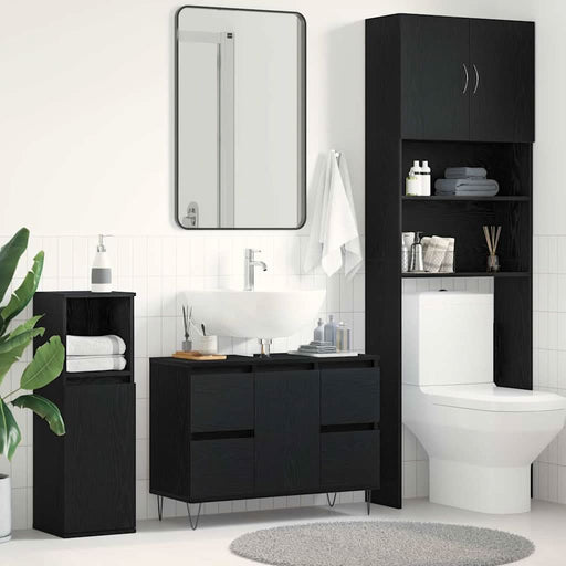 Dulap pentru Chiuveta de Baie Stejar Negru 80 x 33 x 60 cm - WALTI WALTI