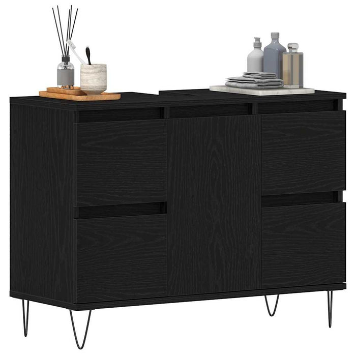 Dulap pentru Chiuveta de Baie Stejar Negru 80 x 33 x 60 cm - WALTI WALTI