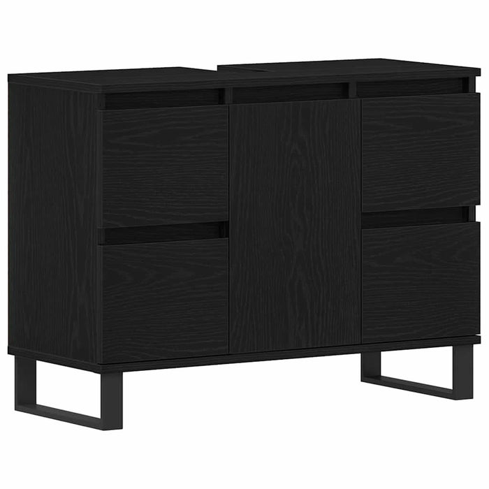 Dulap de Baie cu ușă Stejar Negru 80 x 33 x 60 cm Lemn compozit - WALTI WALTI