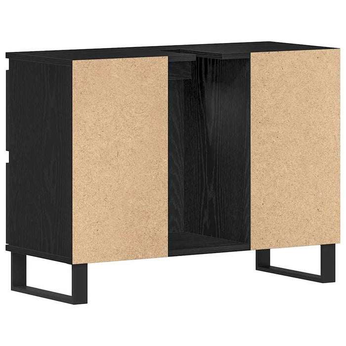 Dulap de Baie cu ușă Stejar Negru 80 x 33 x 60 cm Lemn compozit - WALTI WALTI