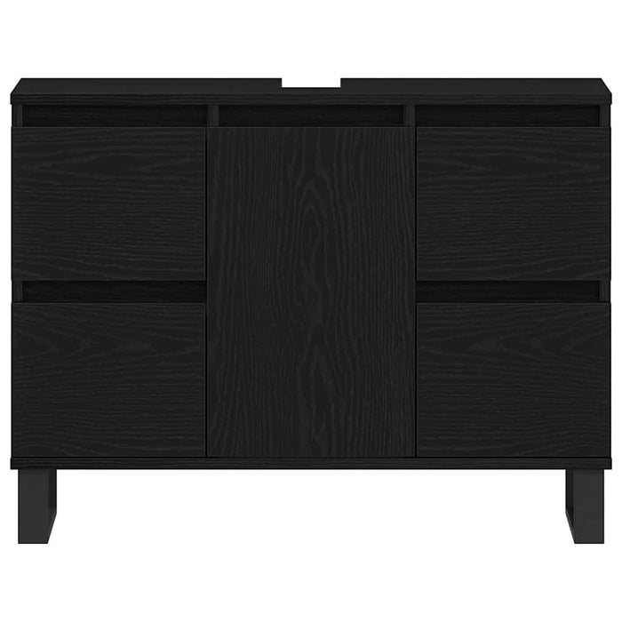 Dulap de Baie cu ușă Stejar Negru 80 x 33 x 60 cm Lemn compozit - WALTI WALTI