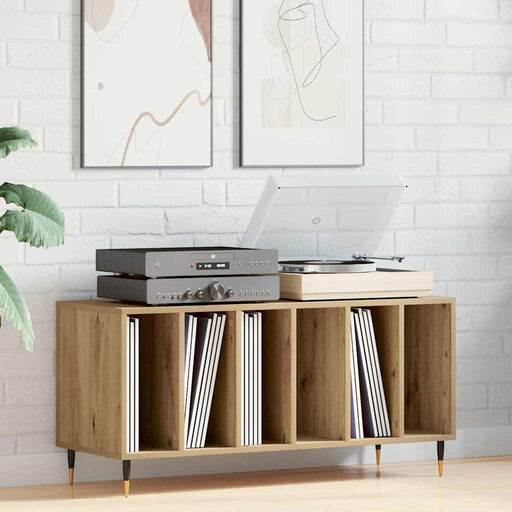 Dulap pentru discuri de vinil stejar artizanal 100 x 38 x 48 cm - WALTI WALTI