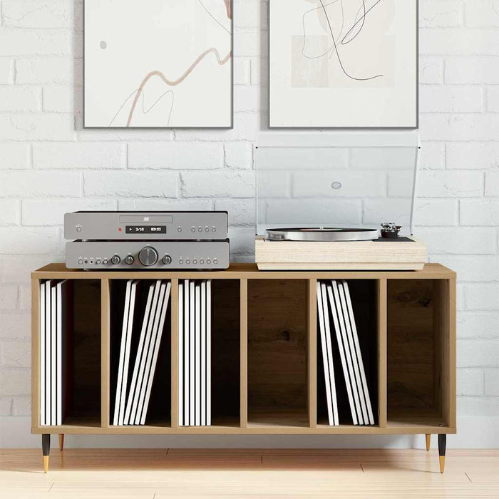 Dulap pentru discuri de vinil stejar artizanal 100 x 38 x 48 cm - WALTI WALTI