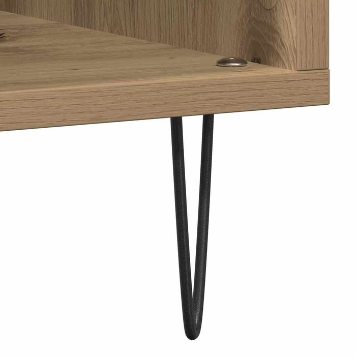 Dulap pentru discuri de vinil stejar artizanal 100 x 38 x 48 cm - WALTI WALTI