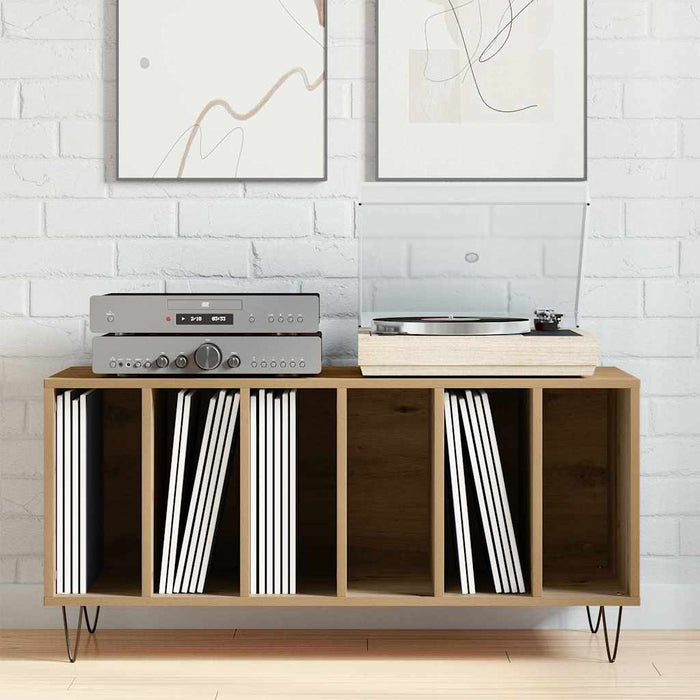 Dulap pentru discuri de vinil stejar artizanal 100 x 38 x 48 cm - WALTI WALTI