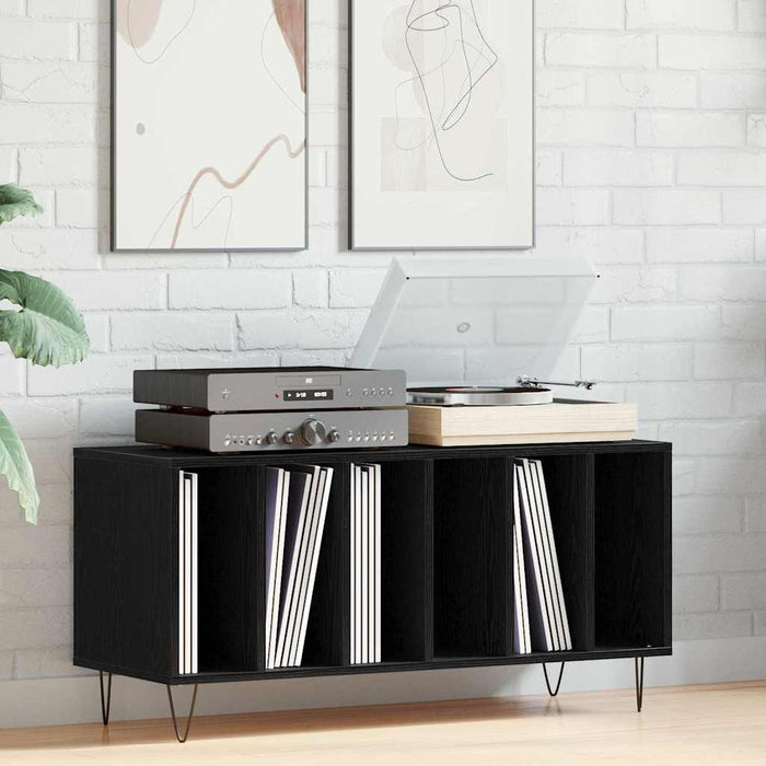 Dulap pentru discuri de vinil Stejar Negru 100 x 38 x 48 cm - WALTI WALTI