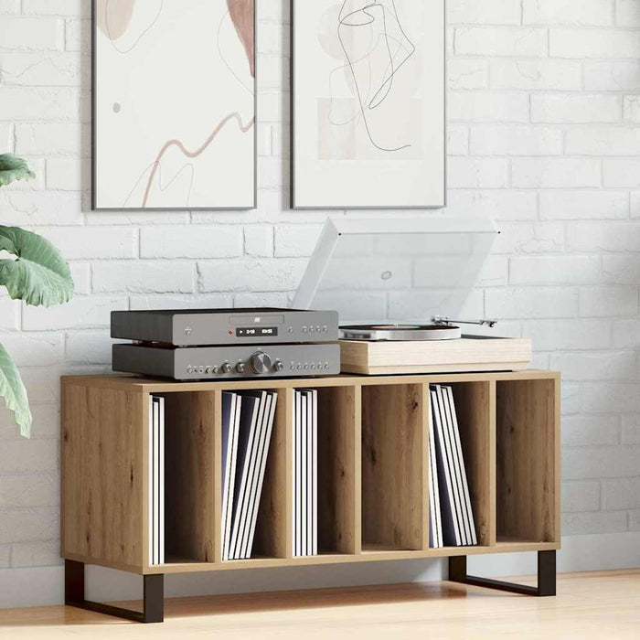 Dulap pentru discuri de vinil stejar artizanal 100 x 38 x 48 cm - WALTI WALTI