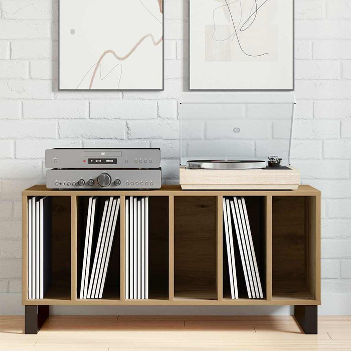 Dulap pentru discuri de vinil stejar artizanal 100 x 38 x 48 cm - WALTI WALTI