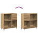 Dulap pentru discuri de vinil stejar artizanal 85 x 38 x 89 cm - WALTI WALTI