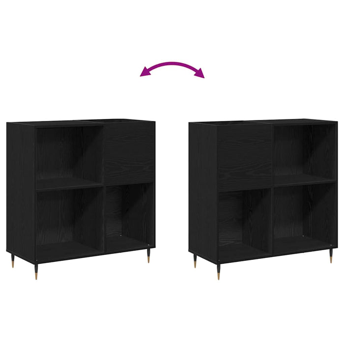Dulap pentru discuri de vinil Stejar Negru 85 x 38 x 89 cm - WALTI WALTI