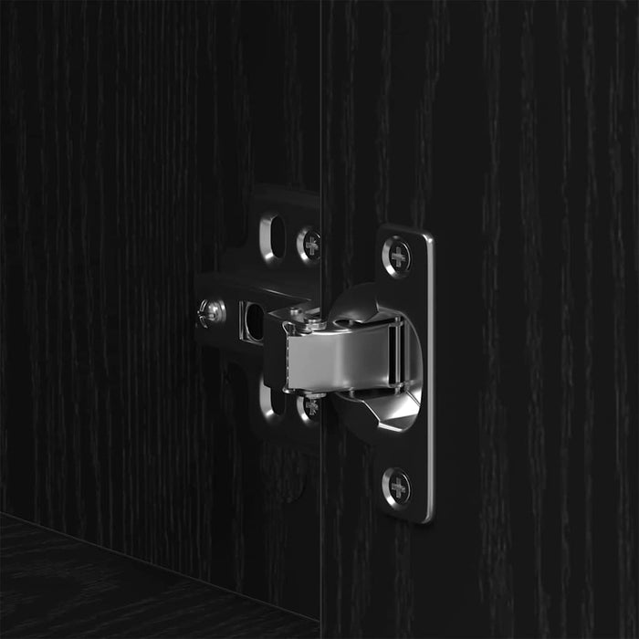 Dulap de noapte Stejar Negru 41 x 31 x 80 cm Lemn compozit - WALTI WALTI