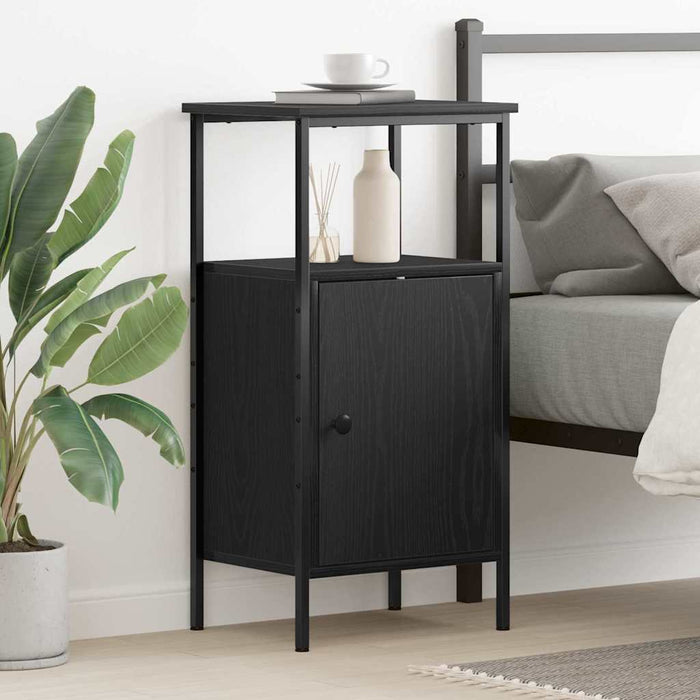 Dulap de noapte Stejar Negru 41 x 31 x 80 cm Lemn compozit - WALTI WALTI