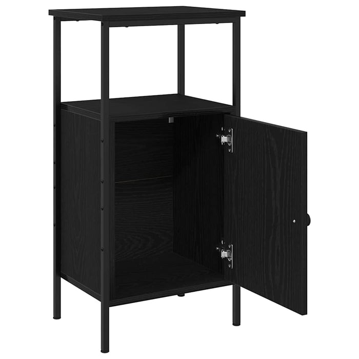Dulap de noapte Stejar Negru 41 x 31 x 80 cm Lemn compozit - WALTI WALTI