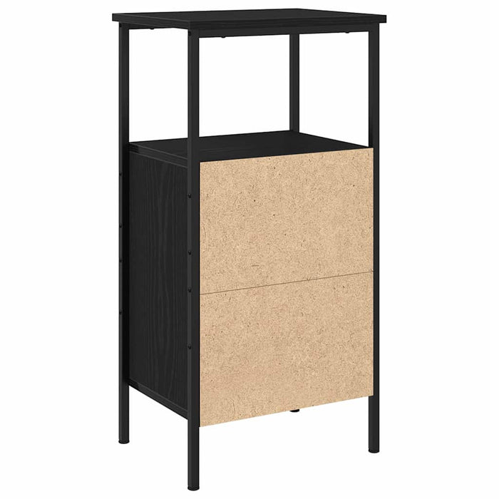 Dulap de noapte Stejar Negru 41 x 31 x 80 cm Lemn compozit - WALTI WALTI