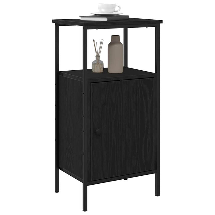 Dulap de noapte Stejar Negru 41 x 31 x 80 cm Lemn compozit - WALTI WALTI