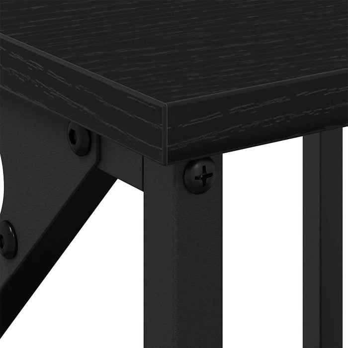 Dulap de noapte Stejar Negru 34 x 35,5 x 70 cm Lemn compozit - WALTI WALTI