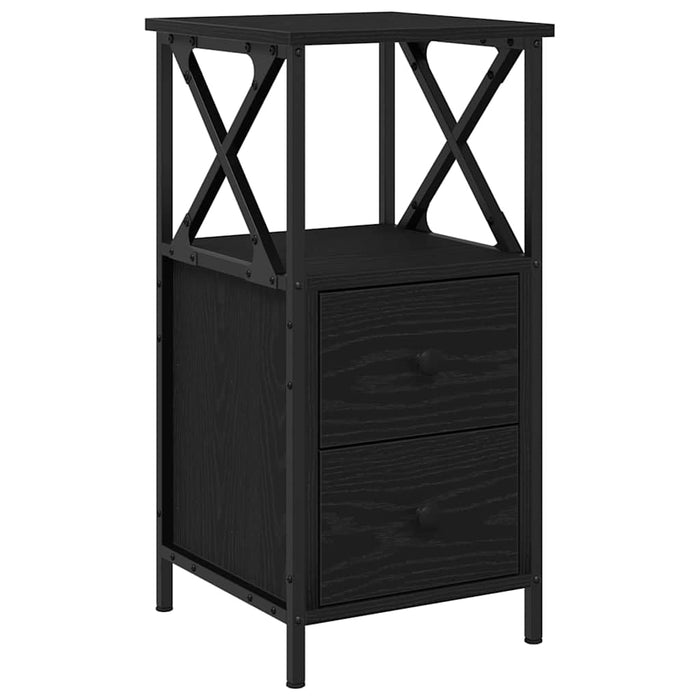 Dulap de noapte Stejar Negru 34 x 35,5 x 70 cm Lemn compozit - WALTI WALTI