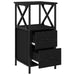 Dulap de noapte Stejar Negru 34 x 35,5 x 70 cm Lemn compozit - WALTI WALTI