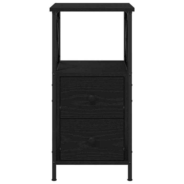 Dulap de noapte Stejar Negru 34 x 35,5 x 70 cm Lemn compozit - WALTI WALTI