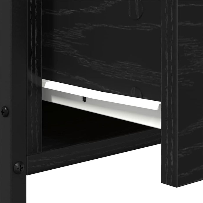 Dulap de noapte cu sertar 2 pcs Stejar Negru 34 x 35,5 x 70 cm - WALTI WALTI