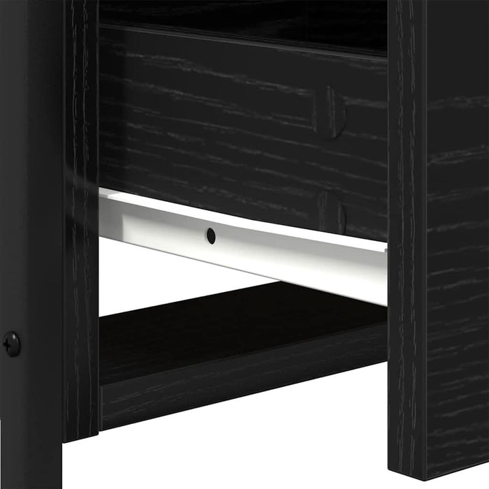 Dulap de noapte Stejar Negru 34 x 35,5 x 50 cm Lemn compozit - WALTI WALTI
